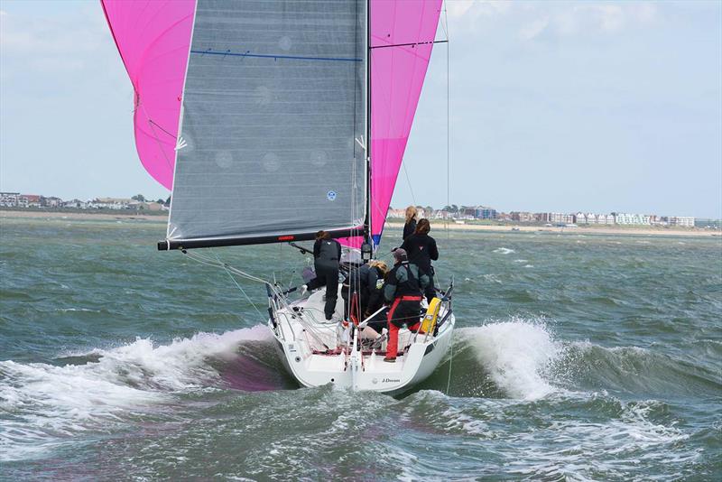 J-Dream at the Dubarry Women's Open Keelboat Championship 2017 photo copyright Trevor Pountain taken at Hamble River Sailing Club and featuring the IRC class