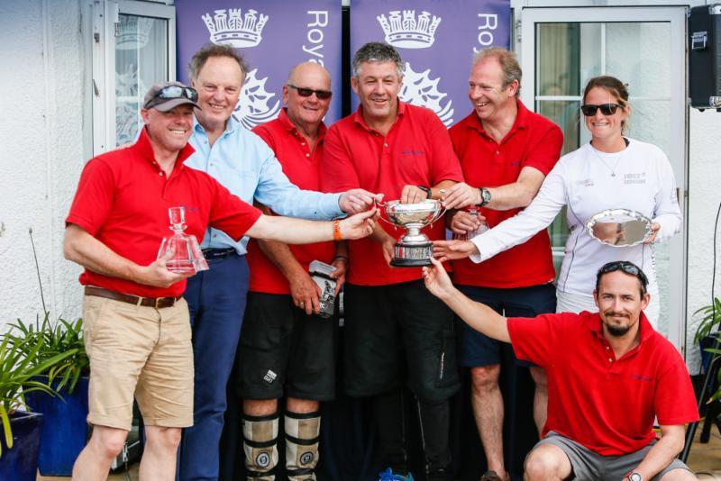 Giovanni Belgrano and his victorious crew of Whooper at the IRC Nationals photo copyright Paul Wyeth / www.pwpictures.com taken at Royal Ocean Racing Club and featuring the IRC class