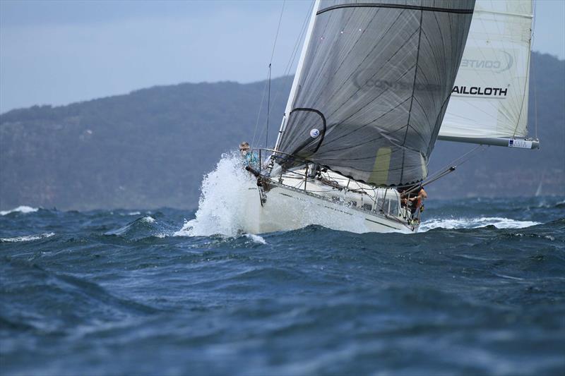 Panchax heading through the chop at the start of the Club Marine Pittwater To Southport Yacht Race - photo © Brendan Rourke