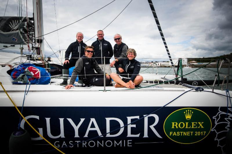Ts42, Guyader Gastronomie Gery Trentesaux, Gwenael Chapalain, Xavier Dhennin, Denis Frederic and Christian Guyader in the Rolex Fastnet Race photo copyright ELWJ Photography / RORC taken at Royal Ocean Racing Club and featuring the IRC class