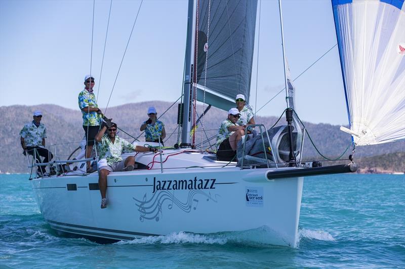 Well dressed on Jazzamatazz on day 2 of Airlie Beach Race Week 2017 photo copyright Andrea Francolin taken at Whitsunday Sailing Club and featuring the IRC class