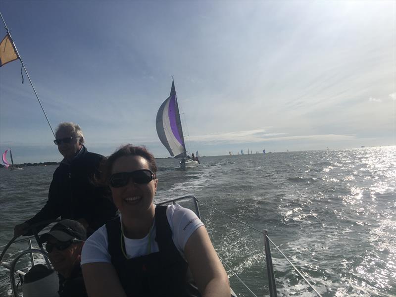 Leading the fleet in the JOG Solent Lymington race photo copyright Paul Nicholl & Cath Crocker taken at Junior Offshore Group and featuring the IRC class