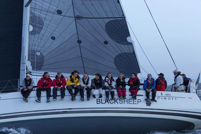 Derek Sheppard's Beneteau 45 Black Sheep during the Newcastle Bass Island Race photo copyright David Brogan / www.sailpix.com.au taken at Cruising Yacht Club of Australia and featuring the IRC class