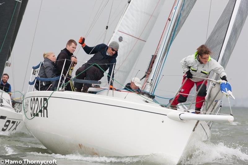 2017 Hamble Winter Series week 3 photo copyright Hamo Thornycroft / www.yacht-photos.co.uk taken at Hamble River Sailing Club and featuring the IRC class