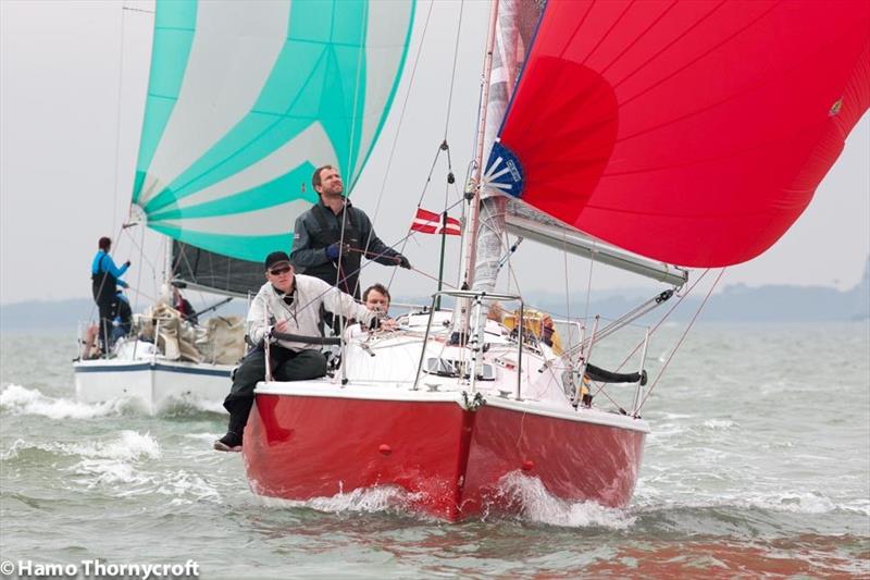 2017 Hamble Winter Series week 3 photo copyright Hamo Thornycroft / www.yacht-photos.co.uk taken at Hamble River Sailing Club and featuring the IRC class