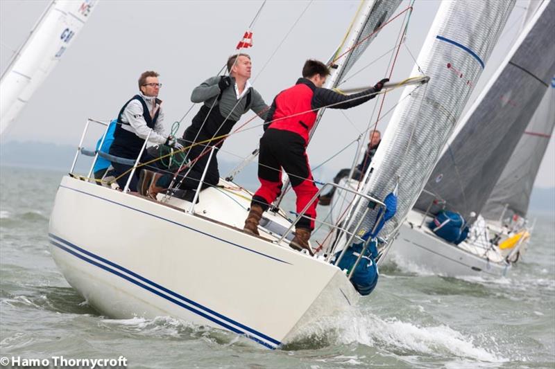 2017 Hamble Winter Series week 3 photo copyright Hamo Thornycroft / www.yacht-photos.co.uk taken at Hamble River Sailing Club and featuring the IRC class