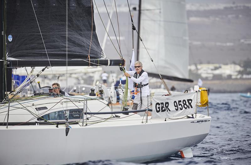Leaving Lanzarote after the start: Richard Palmer's JPK 10.10 Jangada racing Two Handed with Rupert Holmes in the 4th RORC Transatlantic Race - photo © RORC / James Mitchell