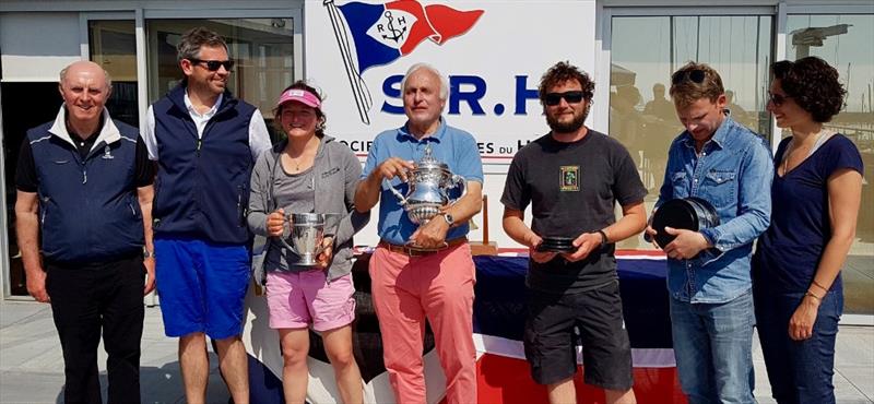 Pintia receives the Cervantes Trophy from RORC Racing Manager, Chris Stone photo copyright RORC taken at Royal Ocean Racing Club and featuring the IRC class