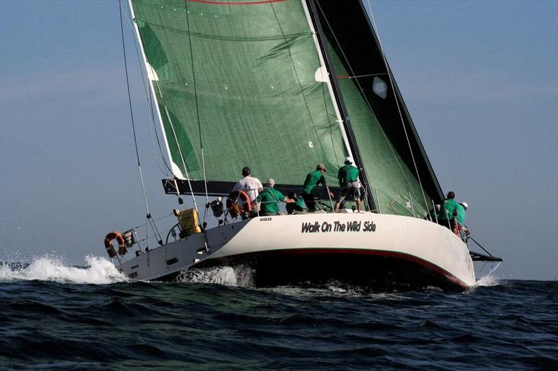 Mean, lean and green - a reburbished Walk on the Wild Side with New Zealand sailmaker Rod Keenan on the helm, quickly took up the lead - Fremantle to Bali Ocean Classic - photo © Tim Putt