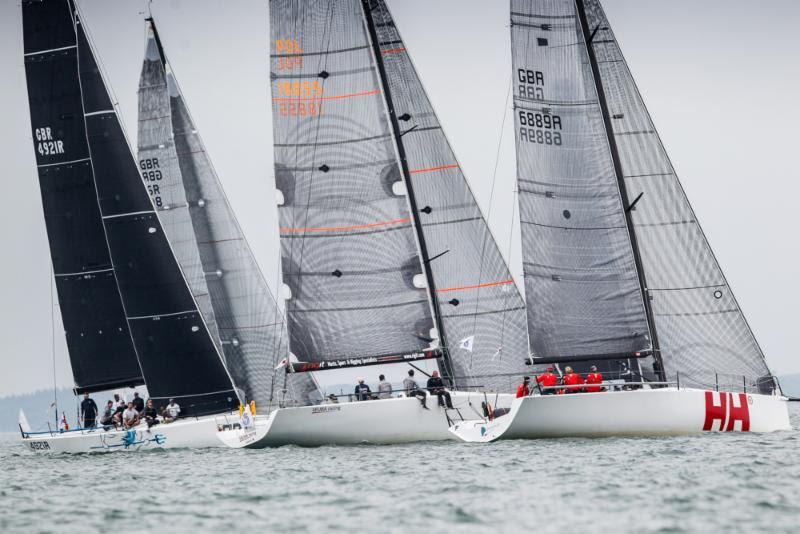 IRC 1: Keronimo, Selma Racing, Ino XXX and Fargo at the start on day 1 of the IRC European Championship  incorporating the Commodores' Cup photo copyright Paul Wyeth / www.pwpictures.com taken at Royal Ocean Racing Club and featuring the IRC class