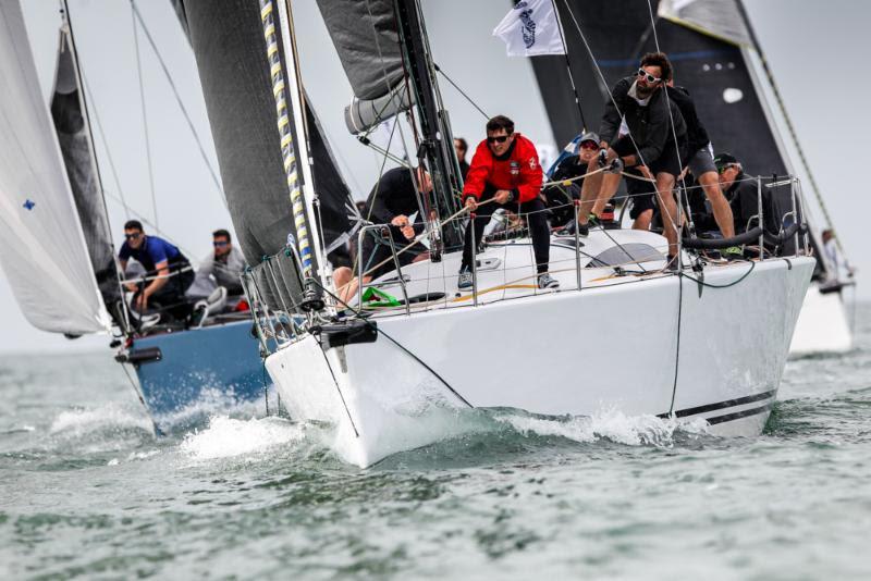 Leading IRC Two, Roger Bowden's King 40 Nifty on day 3 of the 2018 IRC European Championship and Commodores' Cup - photo © Paul Wyeth / www.pwpictures.com