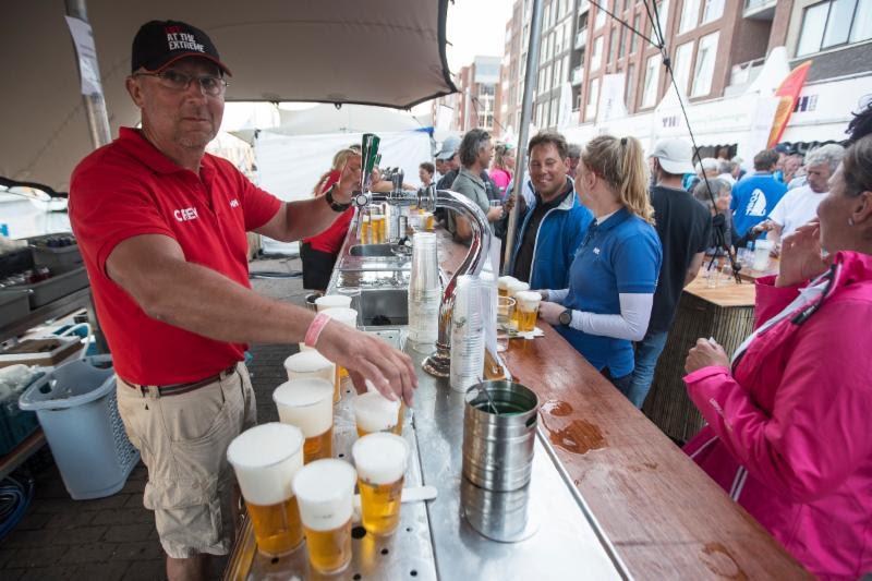 Apres racing refreshment in the race village on day 3 at The Hague Offshore Sailing World Championship 2018 photo copyright Sander van der Borch taken at Jachtclub Scheveningen and featuring the IRC class