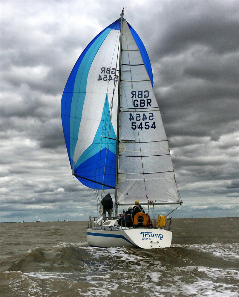 Hustler 32 Tramp sailled by Steve Johnson and Team Reedy during Mersea Week 2018 photo copyright Chrissie Westgate taken at West Mersea Yacht Club and featuring the IRC class