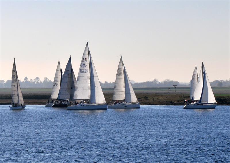 Pre-start during Crouch YC Autumn Series race 3 photo copyright Alan Hanna taken at Crouch Yacht Club and featuring the IRC class