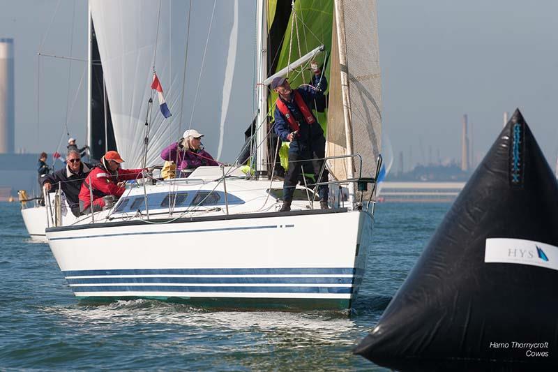 La Nef during week 3 of the HYS Hamble Winter Series photo copyright Hamo Thornycroft / www.yacht-photos.co.uk taken at Hamble River Sailing Club and featuring the IRC class