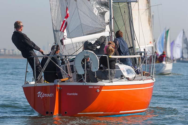 Uproar during week 3 of the HYS Hamble Winter Series photo copyright Hamo Thornycroft / www.yacht-photos.co.uk taken at Hamble River Sailing Club and featuring the IRC class