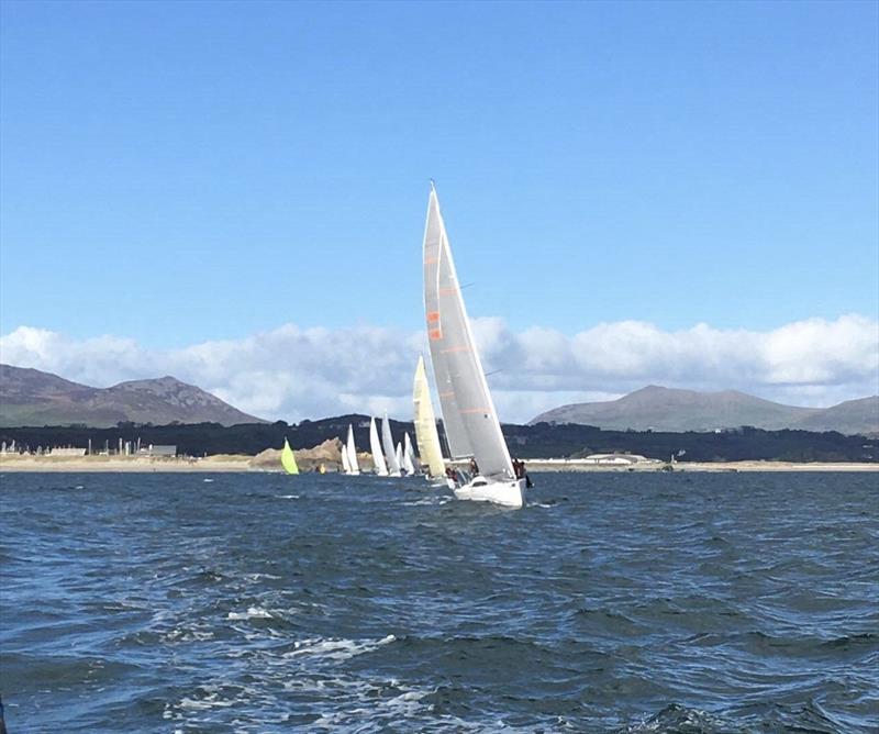 View from Mayhem leading the fleet on weekend 4 of the Pwllheli Challenge Series - photo © Glenn Pritchard