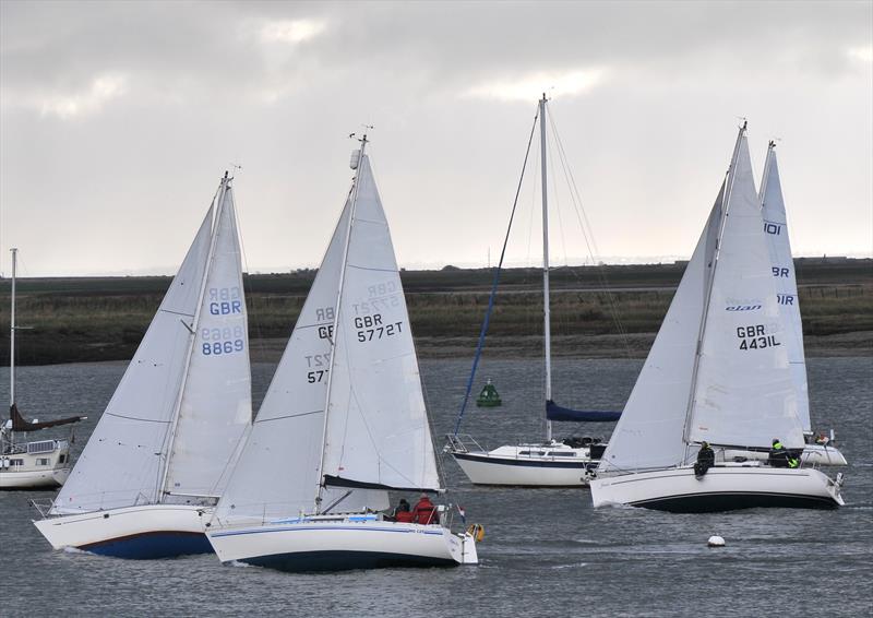 Traigh leading the way in Crouch YC Autumn Series race 4 - photo © Alan Hanna