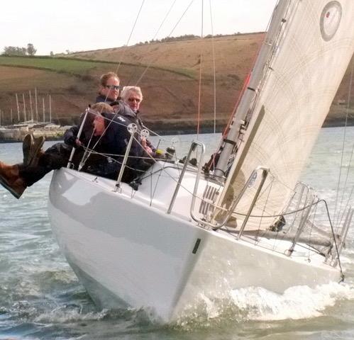 Diamond on Starboard at the finish line on day 3 of the Frank Godsell March League at Kinsale photo copyright Dave O'Sullivan taken at Kinsale Yacht Club and featuring the IRC class