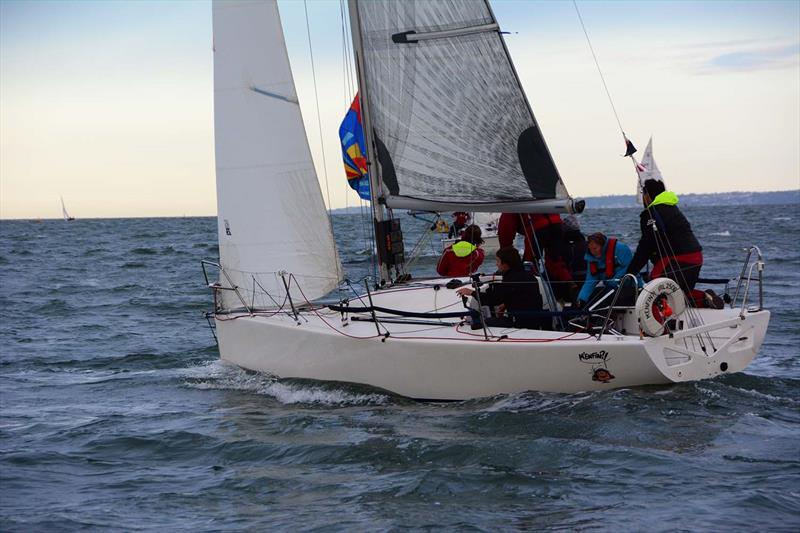 M'Enfin during Hamble River's Wednesday Night Early Bird series race 4 photo copyright Trevor Pountain taken at Hamble River Sailing Club and featuring the IRC class