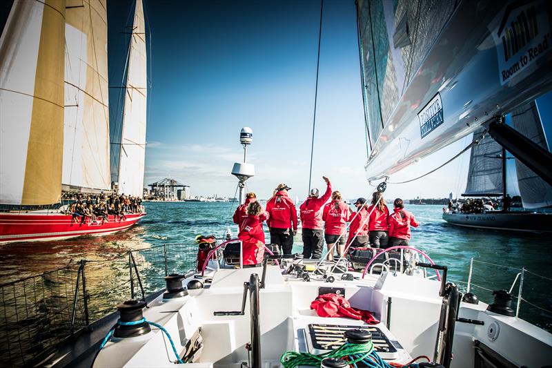 Maiden departs Auckland escorted by the legendary Steinlager 2 photo copyright Amalia Infante taken at  and featuring the IRC class