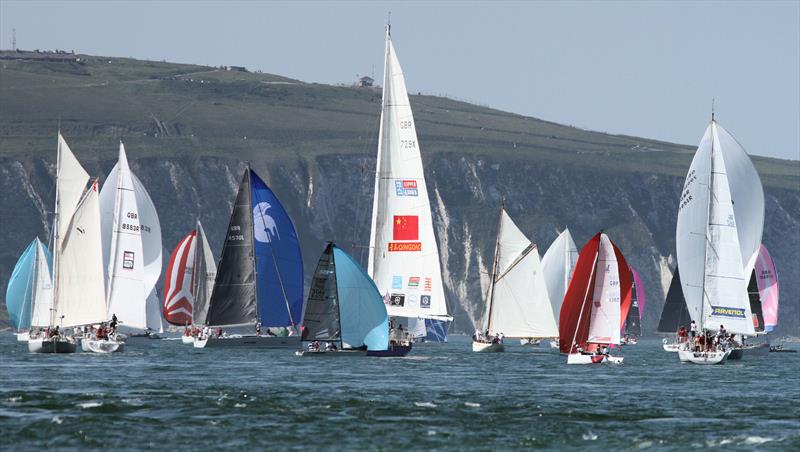 The view from Hurst Castle during the Round the Island Race 2019 photo copyright Mark Jardine taken at  and featuring the IRC class