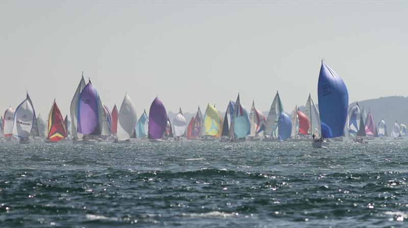 The view from Hurst Castle during the Round the Island Race 2019 - photo © Mark Jardine