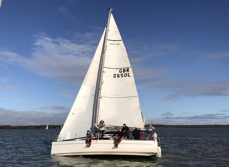 Stuart Duffin's Elan 310 Flying Boat IV in Class 3 during Race 4 of the LTSC Solent Circuit photo copyright Robin Milledge taken at Lymington Town Sailing Club and featuring the IRC class