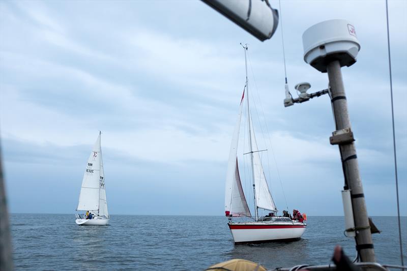 Takaza overtaking Little Jeannie during Scarborough Yacht Club Autumn Series Race 7 photo copyright Chris Clark taken at Scarborough Yacht Club and featuring the IRC class