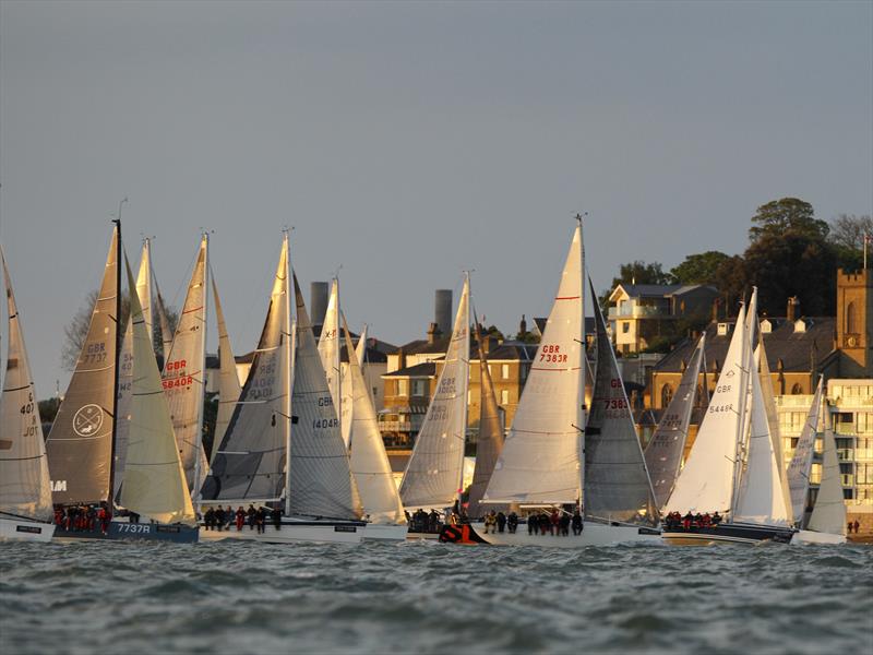 Sunrise start in the Round the Island Race photo copyright Paul Wyeth / www.pwpictures.com taken at  and featuring the IRC class