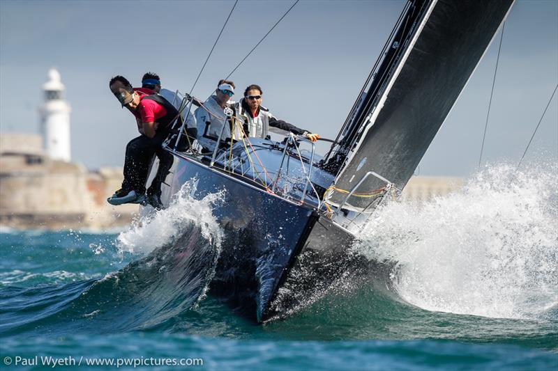 Happy Daize, J112, during RORC Race the Wight photo copyright Paul Wyeth / www.pwpictures.com taken at Royal Ocean Racing Club and featuring the IRC class