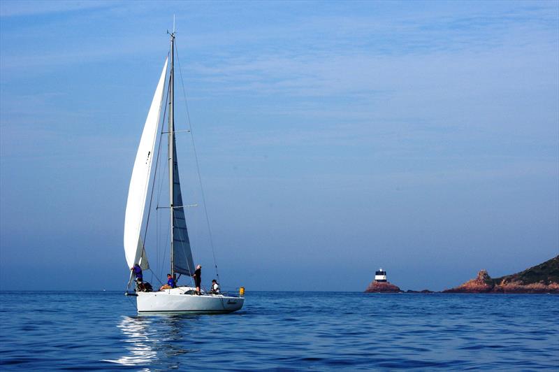 Abracadabara during the Rossborough Round the Island Race 2020 photo copyright Simon Ropert taken at Royal Channel Islands Yacht Club and featuring the IRC class