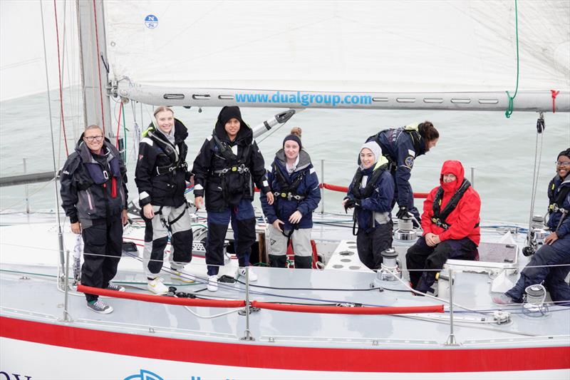 Scaramouche's all-girl crew in ASTO's Small Ships Race 2020 photo copyright ASTO taken at  and featuring the IRC class