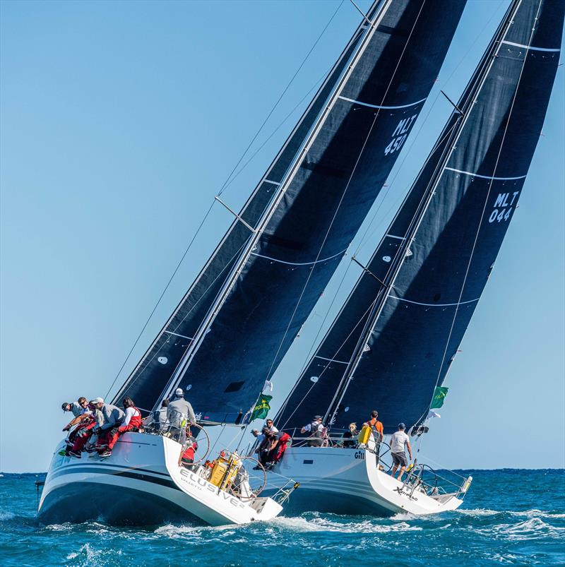 Xpresso, MLT 044, XP44ELUSIVE 2 and MLT 450, Beneteau First 45, start the 2020 Rolex Middle Sea Race - photo © Rolex / Kurt Arrigo