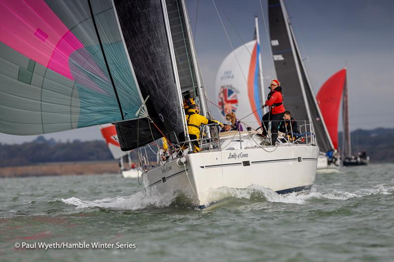 Emily of Cowes, Team CBR, during HYS Hamble Winter Series Race Week 3 photo copyright Paul Wyeth / www.pwpictures.com taken at Hamble River Sailing Club and featuring the IRC class