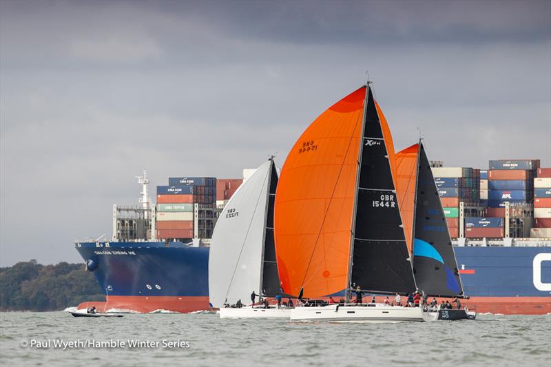 Simples, Juno & Zero 11 during HYS Hamble Winter Series Race Week 3 photo copyright Paul Wyeth / www.pwpictures.com taken at Hamble River Sailing Club and featuring the IRC class