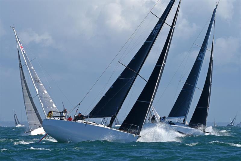 A winning team - Richard Palmer and Jeremy Waitt on Palmer's JPK 10.10 Jangada, racing in the RORC's Race the Wight photo copyright Rick Tomlinson / www.rick-tomlinson.com taken at Royal Ocean Racing Club and featuring the IRC class