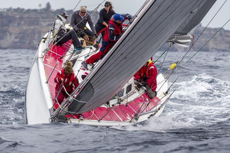 Lisa Callaghan's S38 Mondo upwind in heavy seas on day 1 of the Sydney Harbour Regatta - photo © Andrea Francolini