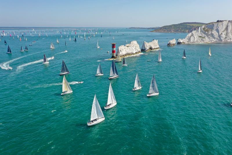 Round the Needles during the Round the Island Race - photo © Paul Wyeth / www.pwpictures.com