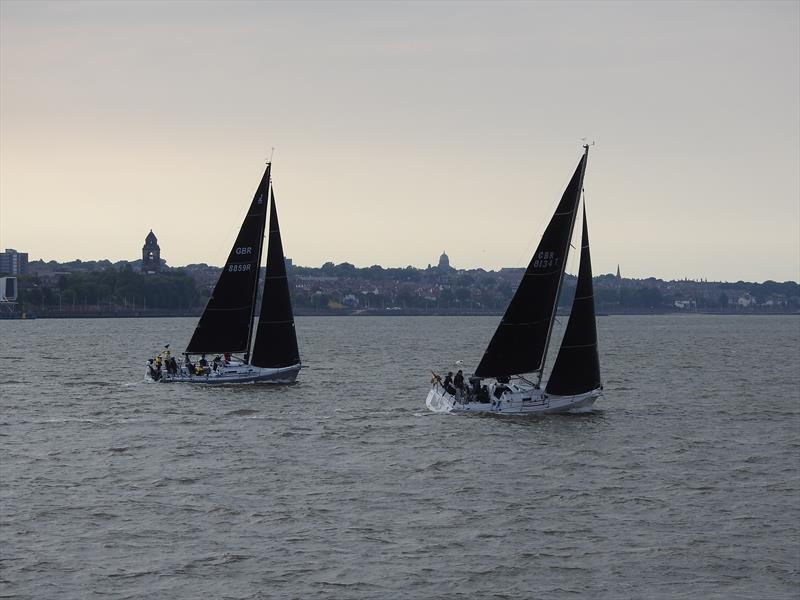 Lyver trophy: Jackknife and Mojo just after the start photo copyright Chris Riley taken at Liverpool Yacht Club and featuring the IRC class