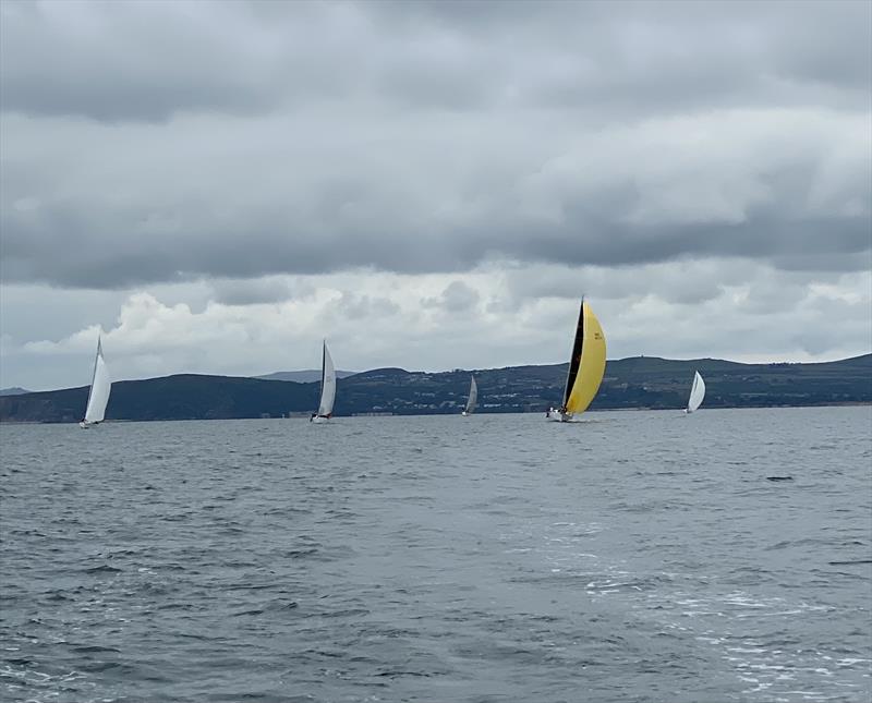 IRC fleet start heading out on the 'Castles' race at the Tremadog Bay Pop-Up Regatta photo copyright Peter Dunlop taken at Pwllheli Sailing Club and featuring the IRC class