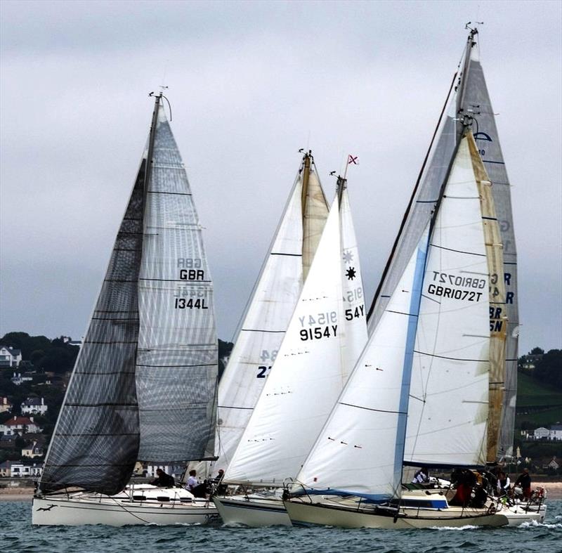 Rossborough Round the Island Race 2018 start photo copyright Bill Harris taken at Royal Channel Islands Yacht Club and featuring the IRC class