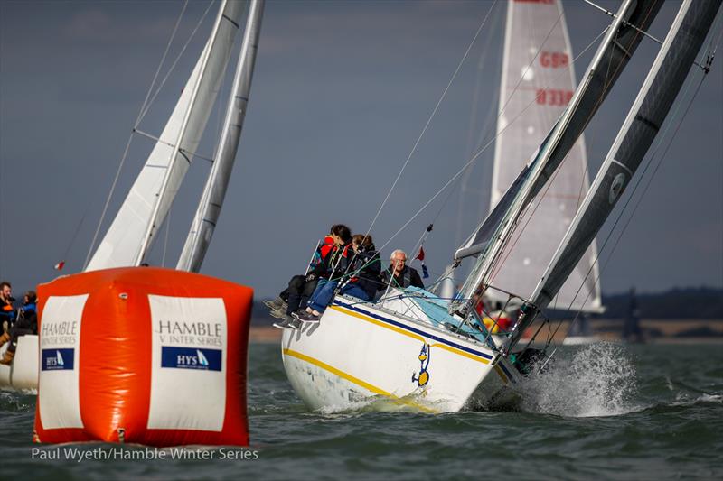 Hooligan, Trapper 95 during HYS Hamble Winter Series Race Week 3 photo copyright Paul Wyeth / www.pwpictures.com taken at Hamble River Sailing Club and featuring the IRC class