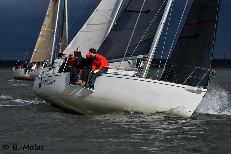 J'ronimo during HYS Hamble Winter Series Race Week 4 photo copyright Bertrand Malas taken at Hamble River Sailing Club and featuring the IRC class