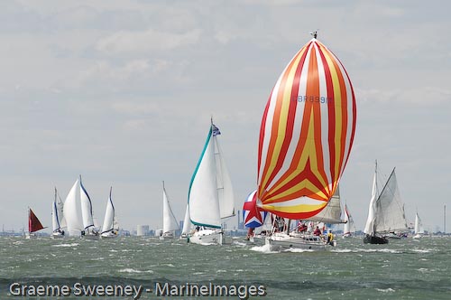 Racing in the 2009 Nore Race on the Thames Estuary photo copyright Graeme Sweeney / www.MarineImages.co.u taken at Benfleet Yacht Club and featuring the IRC class