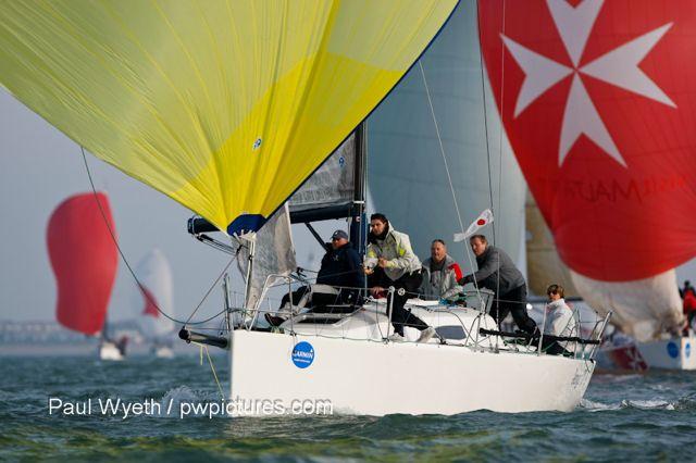 Garmin Hamble Winter Series week 6 photo copyright Paul Wyeth / www.pwpictures.com taken at Hamble River Sailing Club and featuring the IRC class