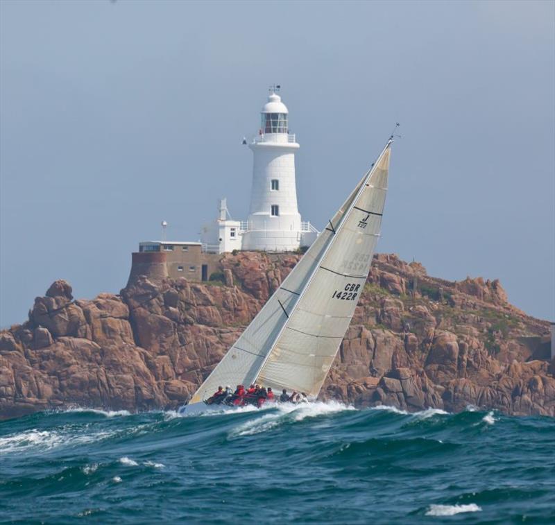 Majic at Corbiere during the 50th Carey Olsen Inter-Island Yacht Race photo copyright Sam Field Photography taken at Guernsey Yacht Club and featuring the IRC class