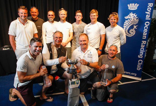 Andrew Pearce and his crew on Magnum III win the IRC National Championship - photo © Paul Wyeth / RORC