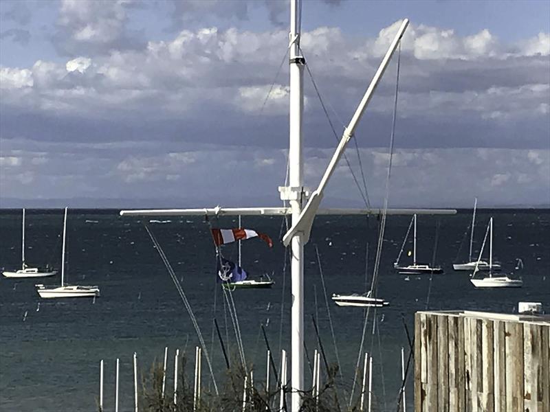 Don't let the blue sky fool you - blowing dogs off chains ahead of third Melbourne to Osaka start photo copyright Alex McKinnon Photography taken at Blairgowrie Yacht Squadron and featuring the IRC class