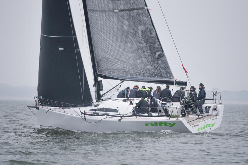 Nifty IRC1 in race 1 of the Helly Hansen Warsash Spring Series photo copyright Andrew Adams, Close Hauled Photography taken at Warsash Sailing Club and featuring the IRC class